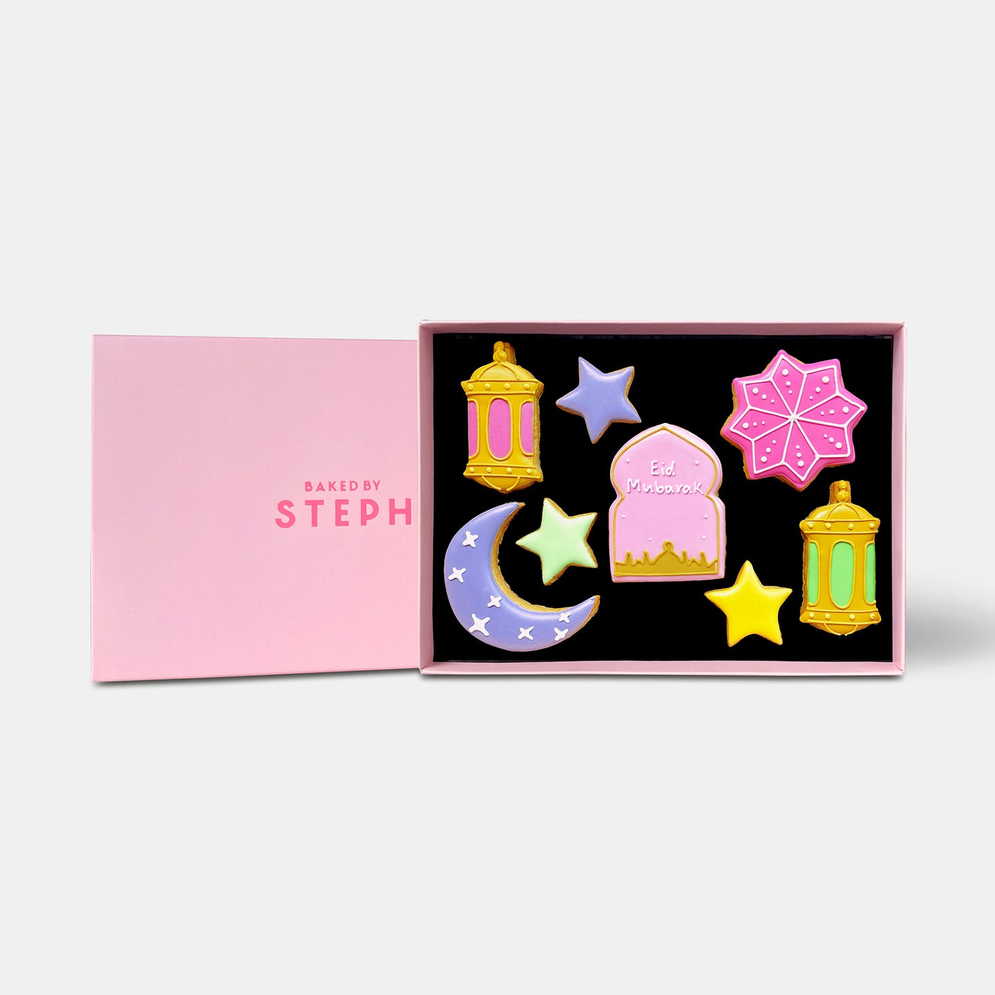 Personalised Eid Mubarak Letterbox Iced Cookies