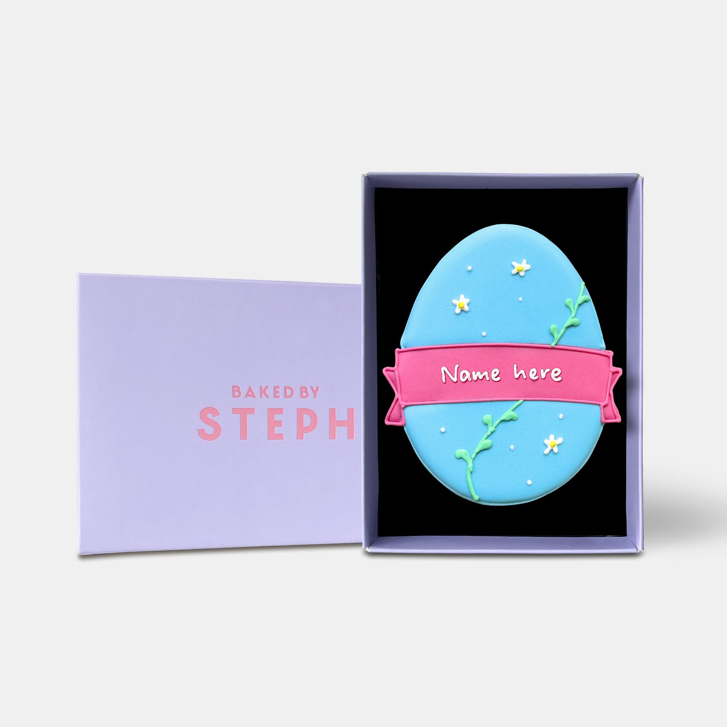 Personalised Floral Easter Egg Letterbox Cookie