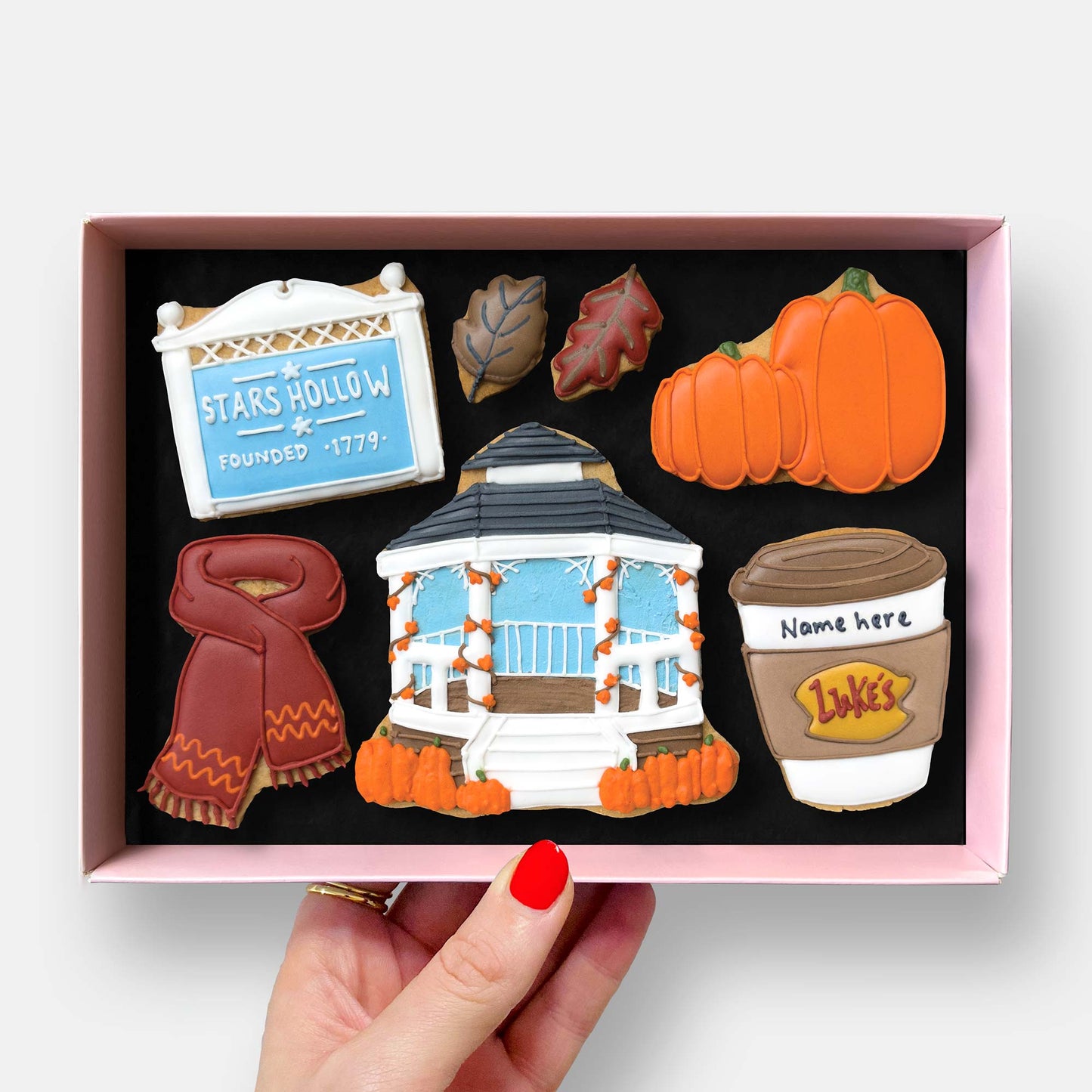 Personalised Stars Hollow Letterbox Iced Cookies