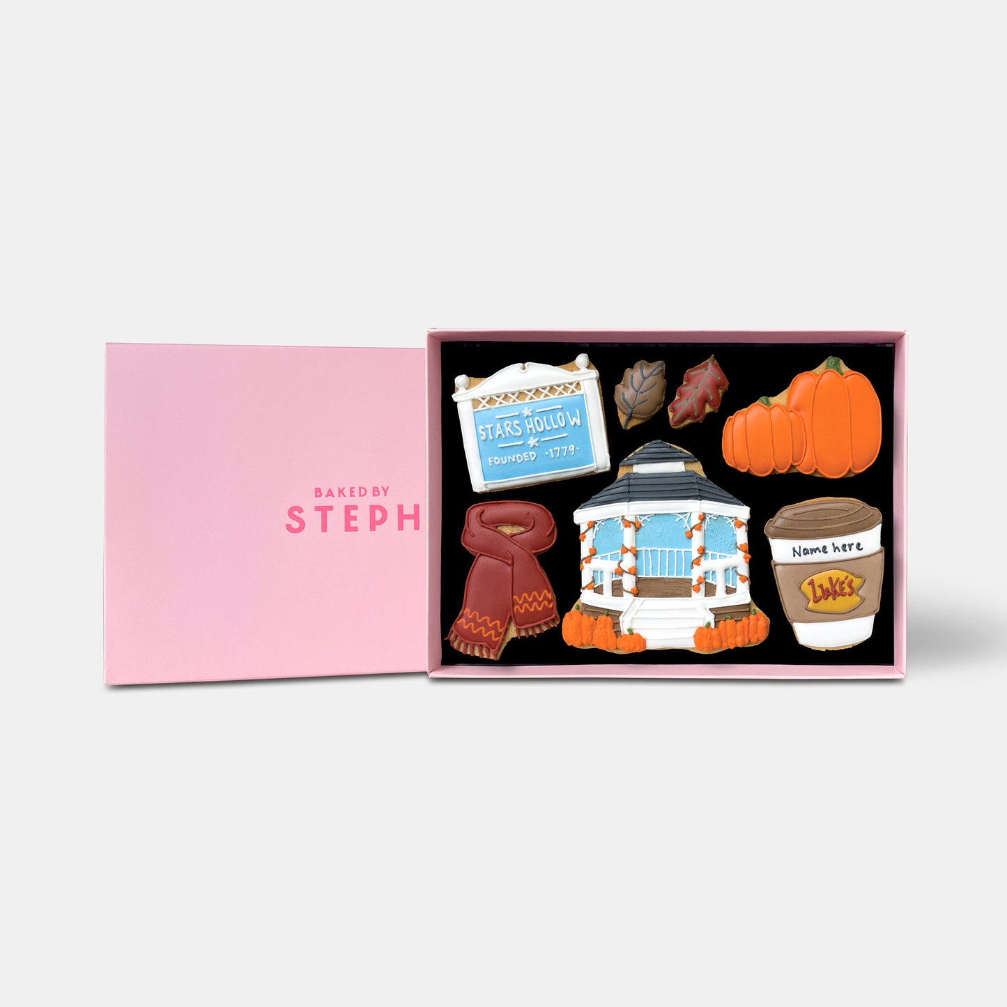 Personalised Stars Hollow Letterbox Iced Cookies