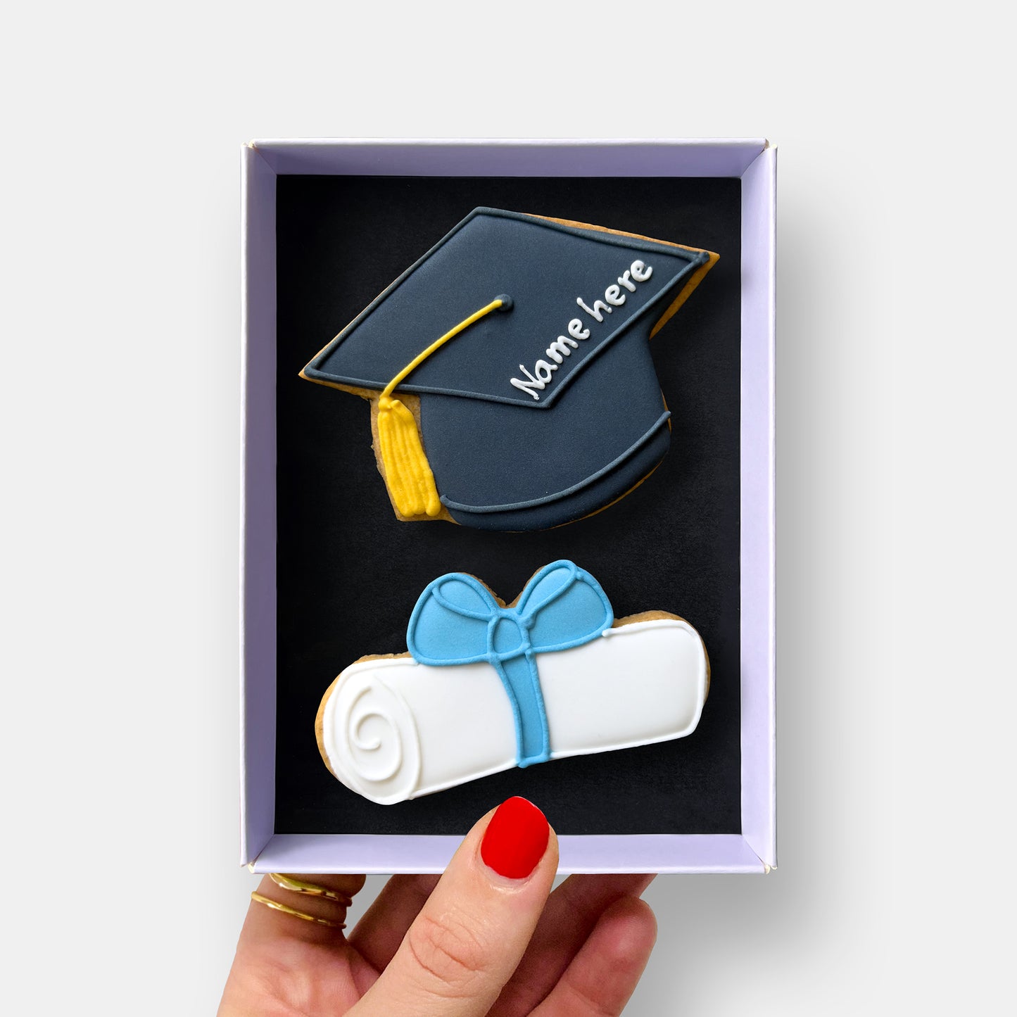 Personalised Graduation Letterbox Iced Cookies