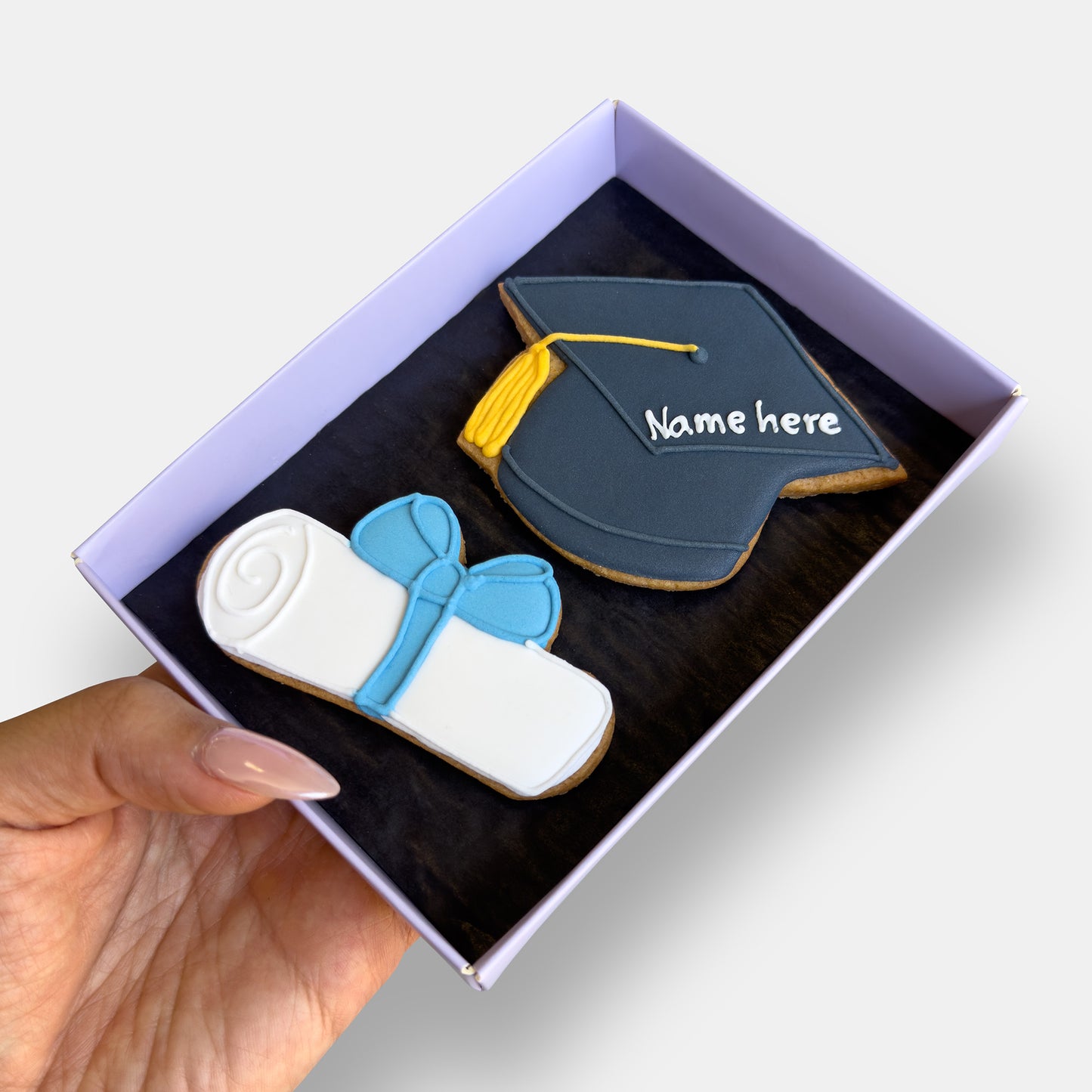 Personalised Graduation Letterbox Iced Cookies