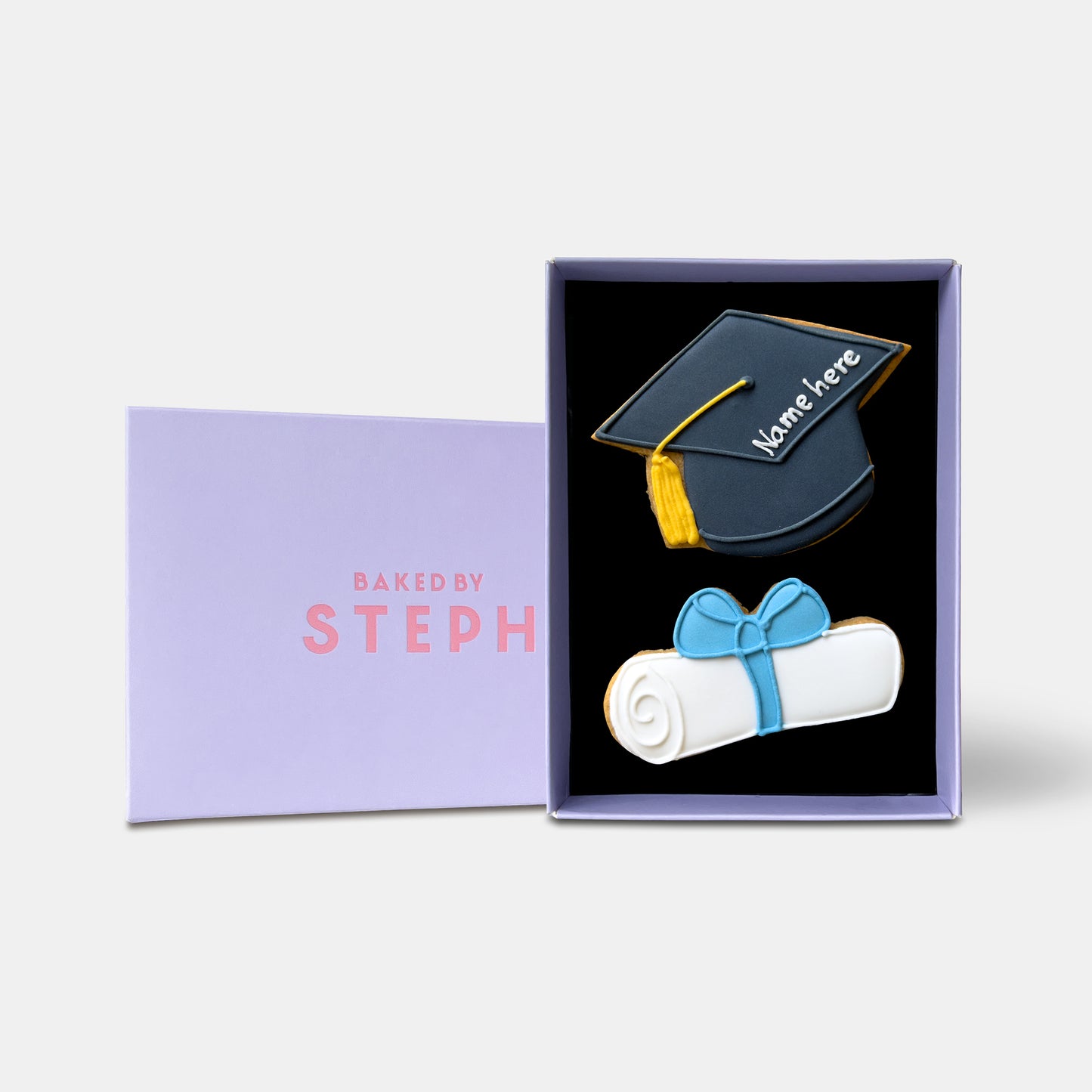 Personalised Graduation Letterbox Iced Cookies