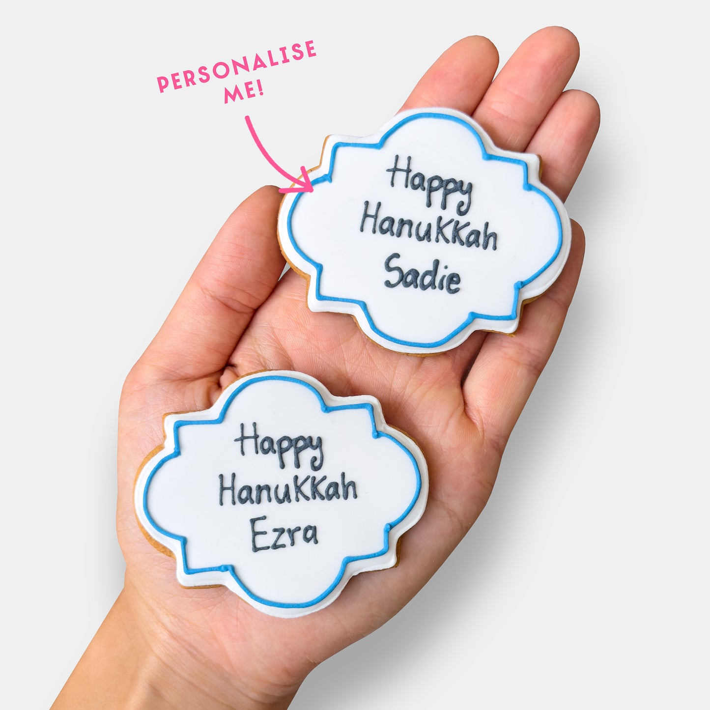 Personalised Hanukkah Letterbox Iced Cookies