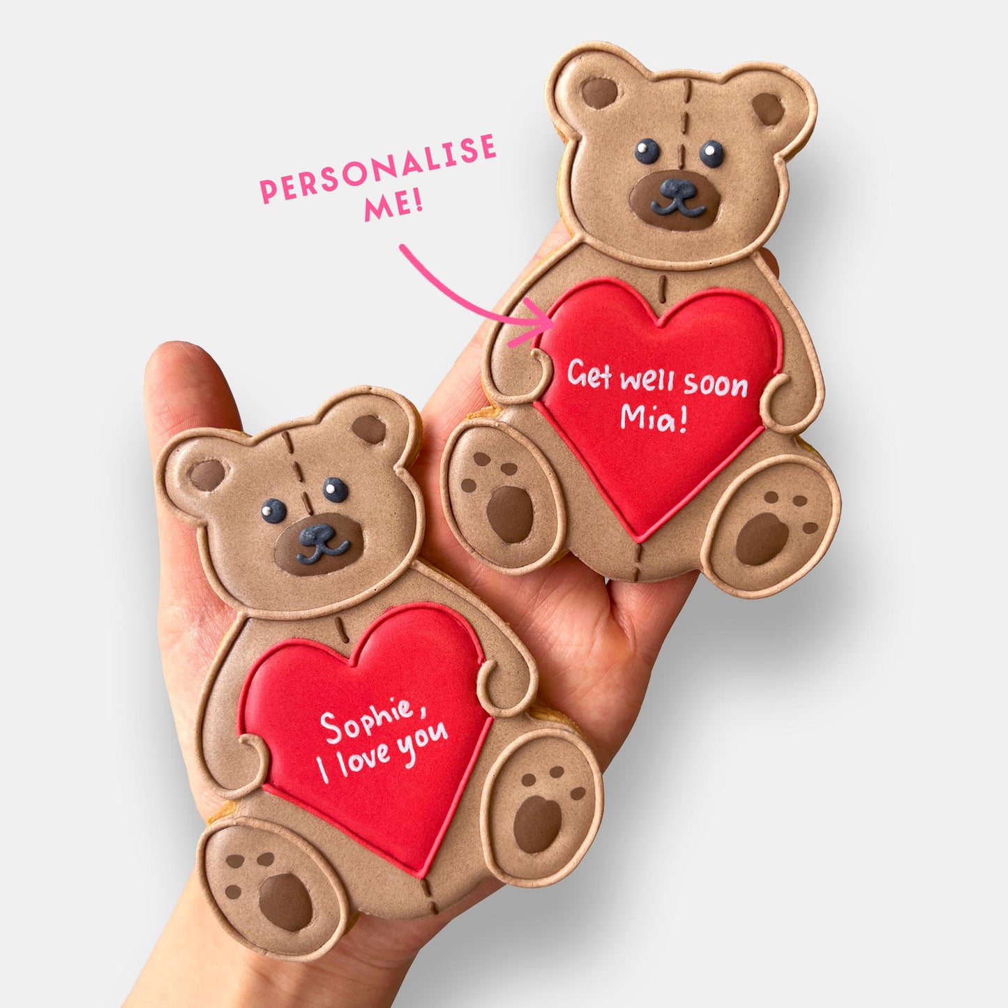 Personalised Love Bear Letterbox Cookie