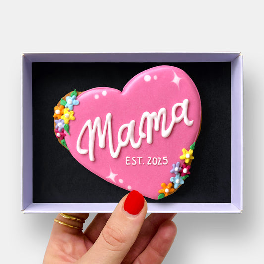 Personalised Mama EST Mother's Day Letterbox Cookie