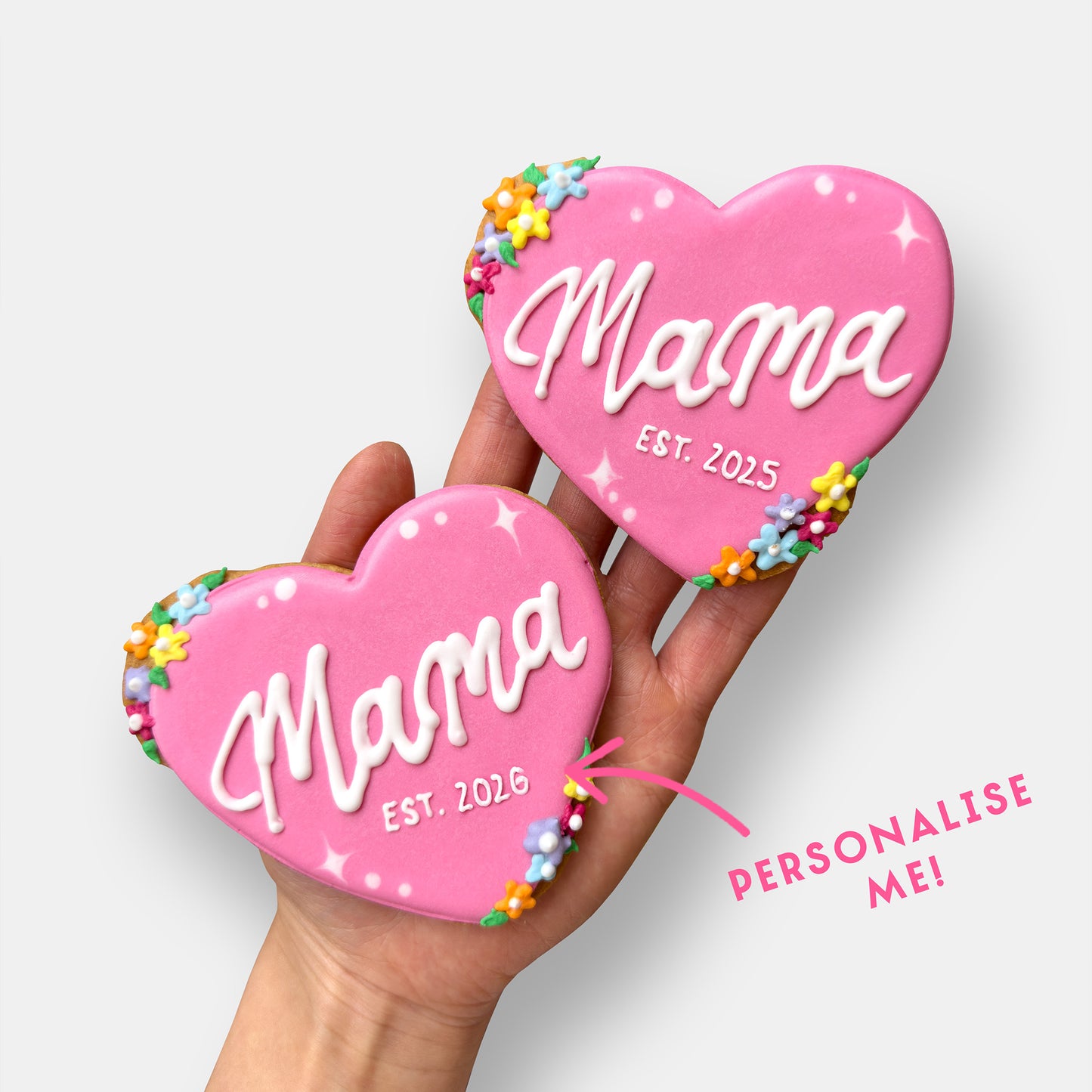 Personalised Mama EST Mother's Day Letterbox Cookie