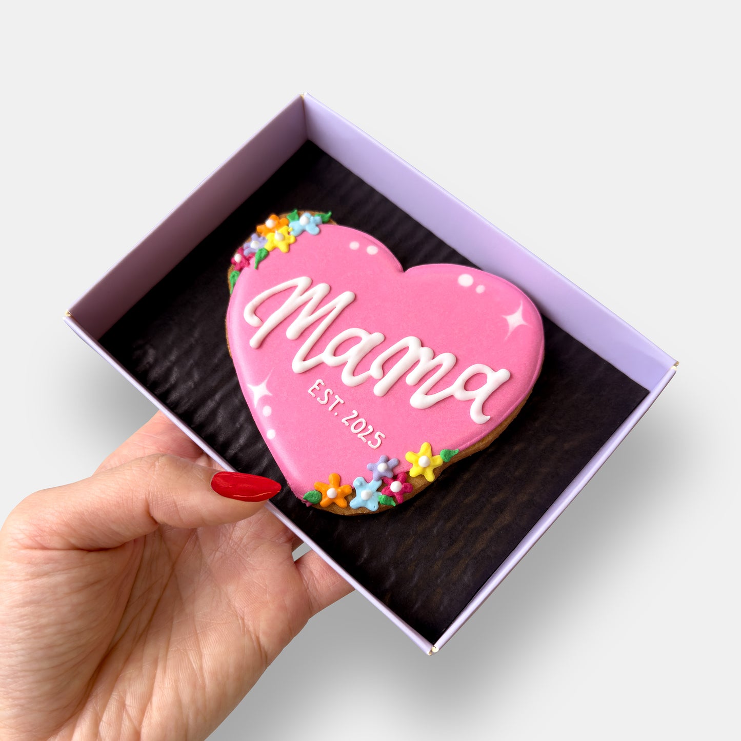 Personalised Mama EST Mother's Day Letterbox Cookie