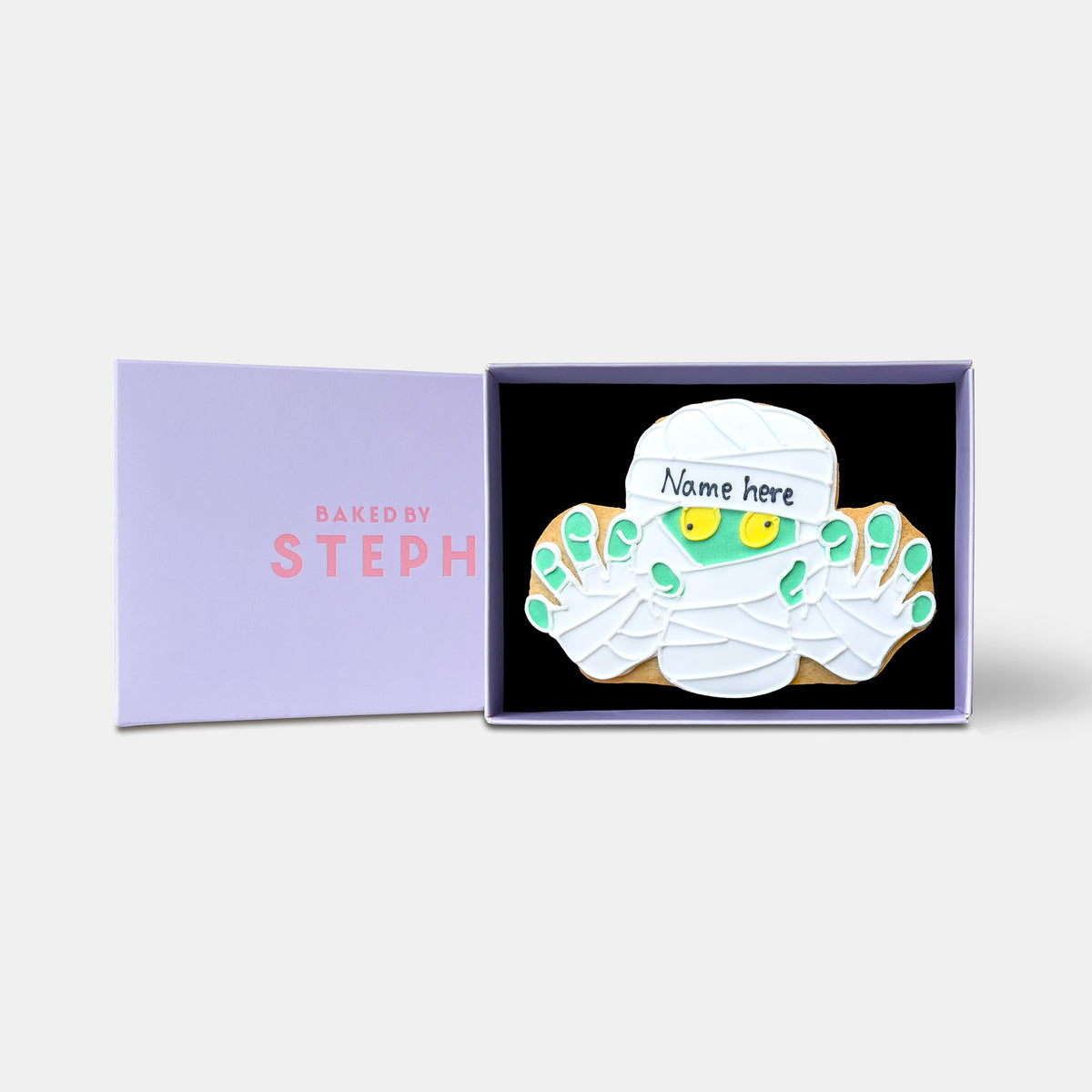 Personalised Mummy Zombie Halloween Letterbox Iced Cookie