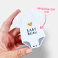 Personalised Oh Baby! - New Baby Grey Letterbox Iced Cookies
