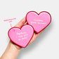 Personalised Pink Heart Letterbox Cookie
