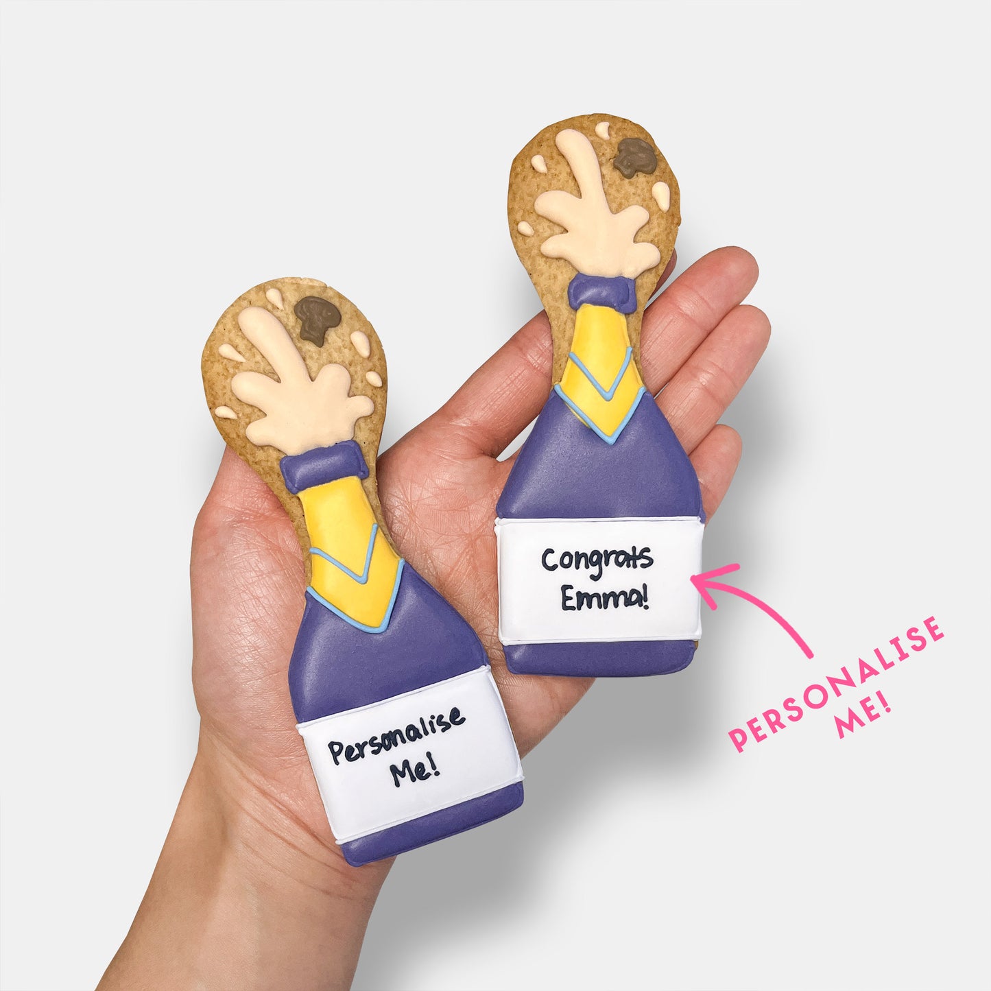 Personalised Poppin' Bottles Letterbox Cookies