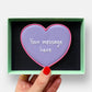 Personalised Purple Heart Letterbox Iced Cookie