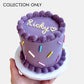 Personalised Purple Sprinkle Cake