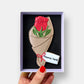 Personalised Rose Flower Letterbox Iced Cookie