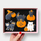 Personalised Scaredy Cat Halloween Letterbox Iced Cookies