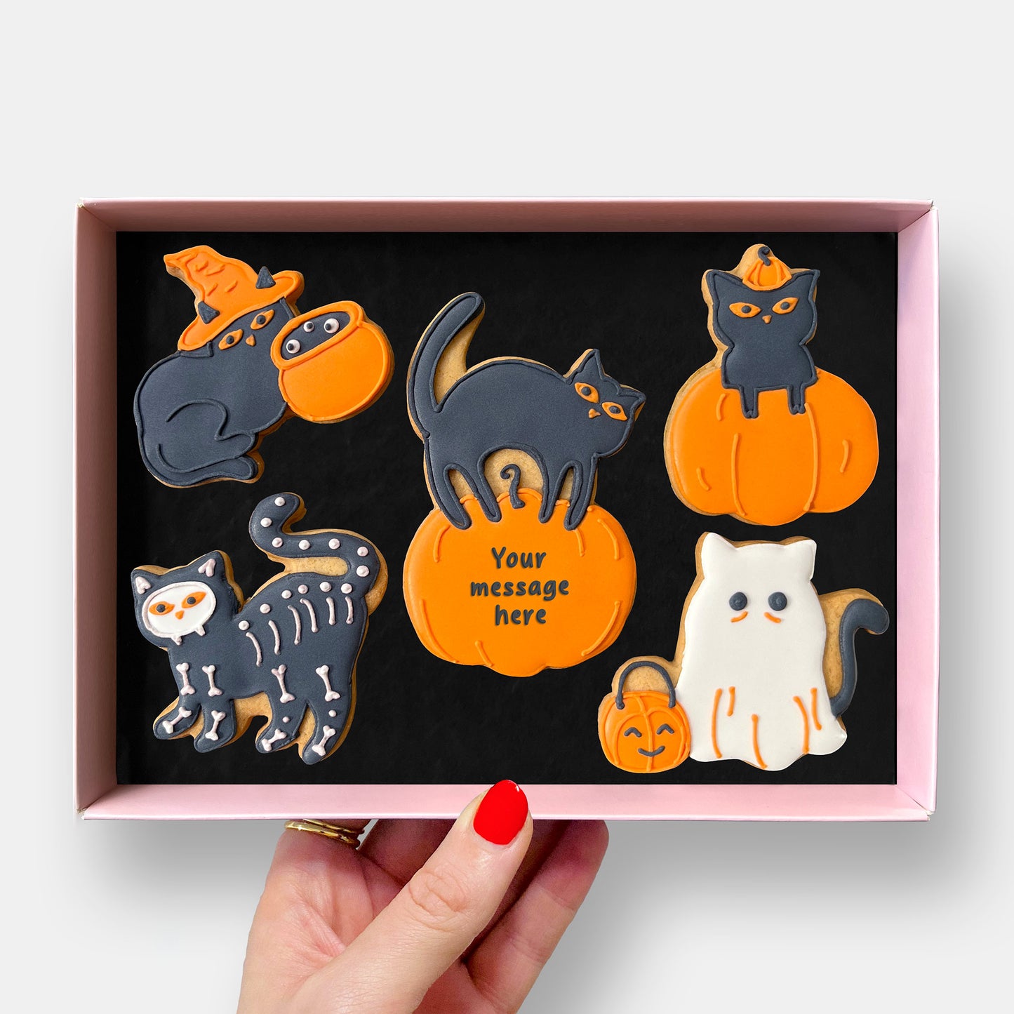 Personalised Scaredy Cat Letterbox Cookies