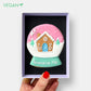Vegan Personalised Christmas Snow Globe Letterbox Iced Cookie