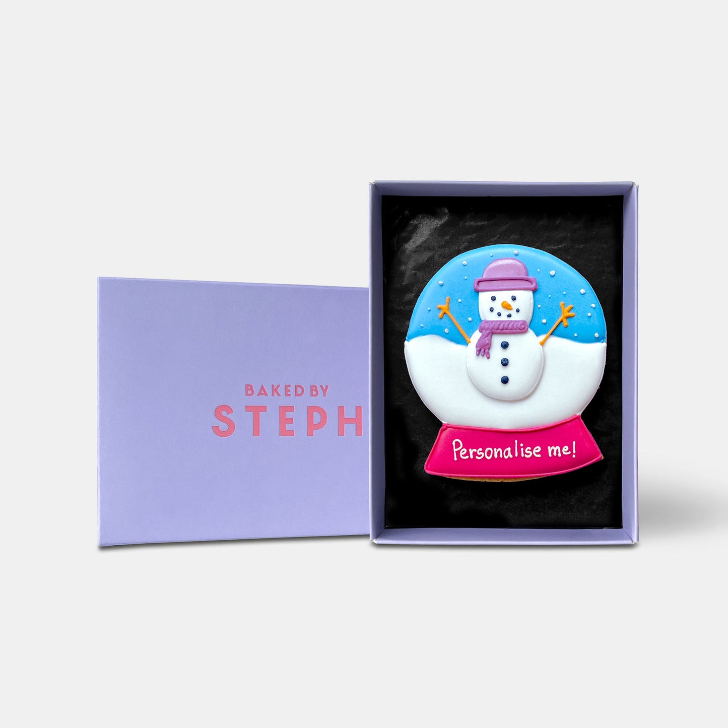 Personalised Snowglobe Letterbox Cookie