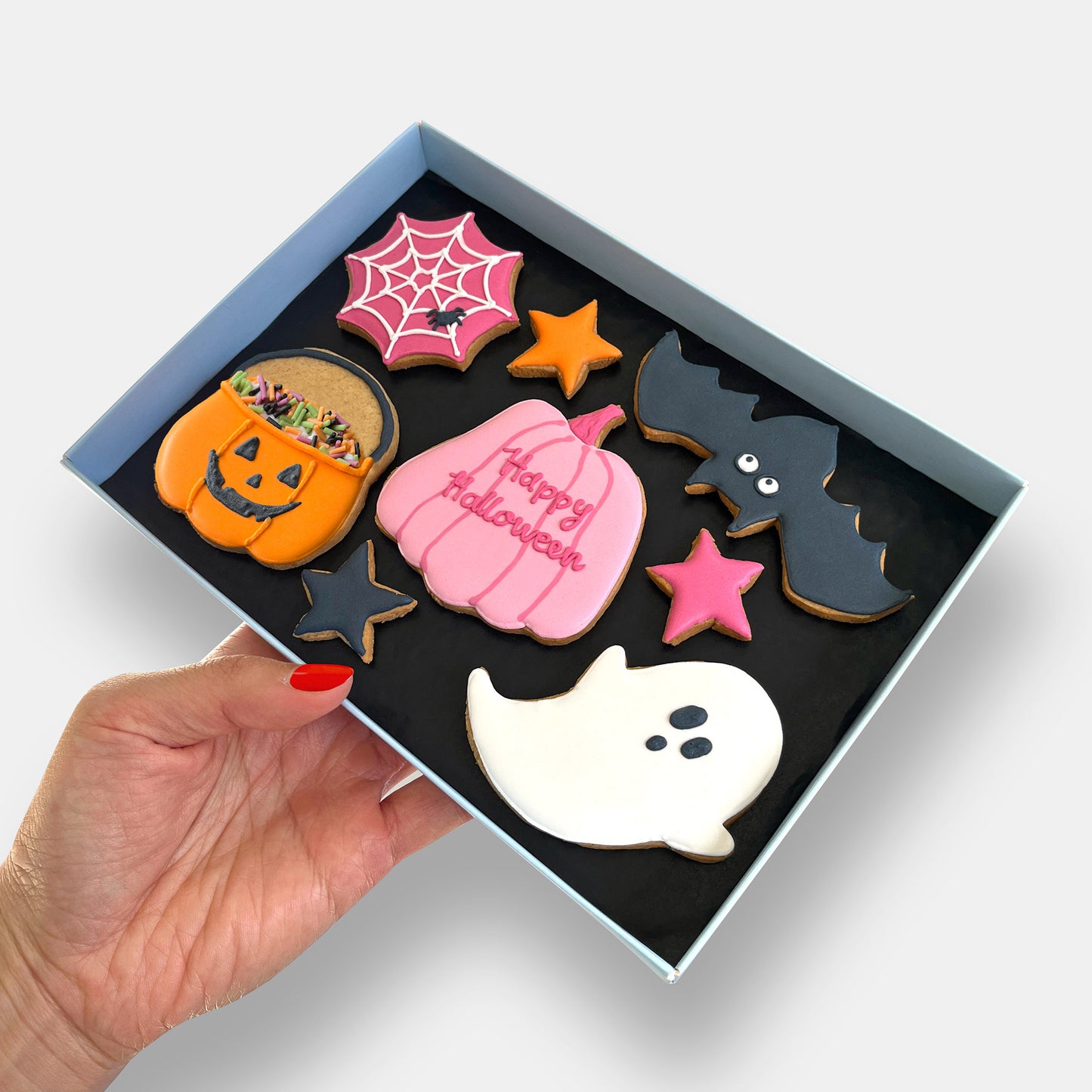 Personalised Spooky Halloween Letterbox Iced Cookies