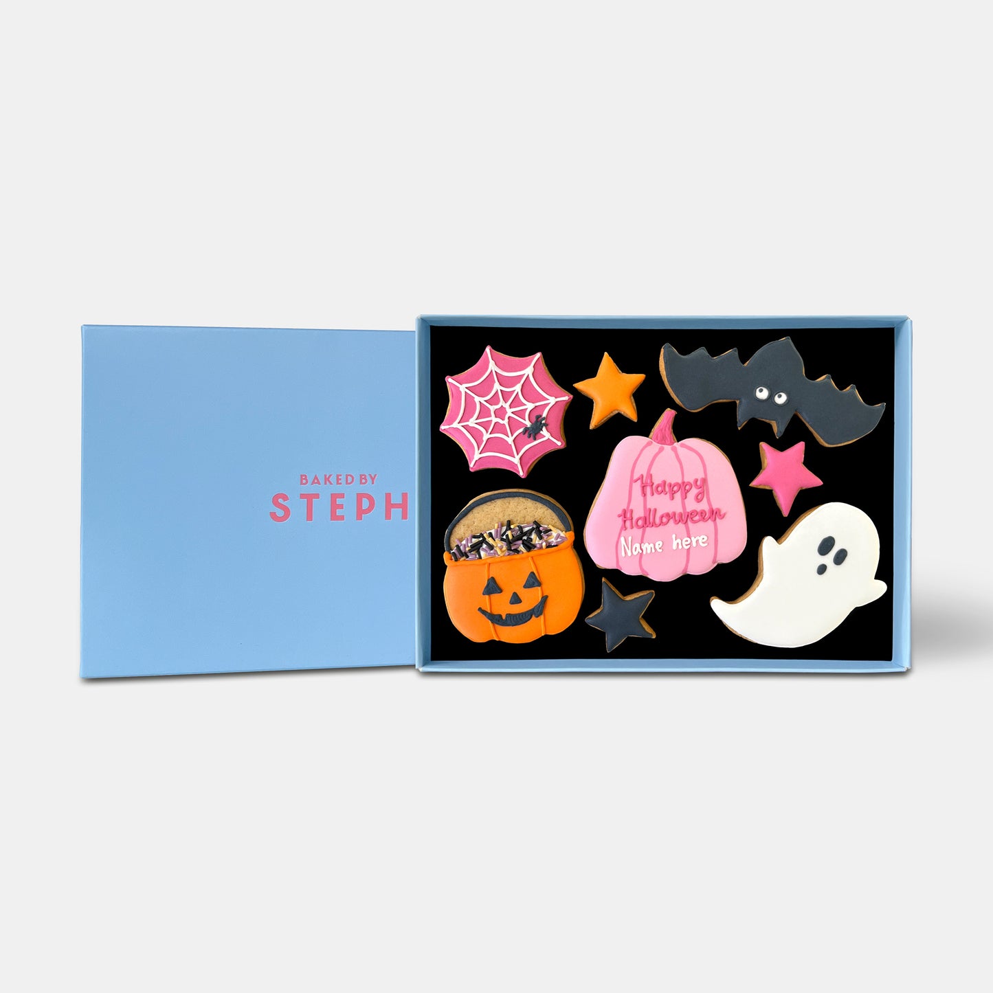 Personalised Spooky Halloween Letterbox Iced Cookies
