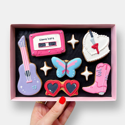 Personalised Swiftie Birthday Letterbox Iced Cookies