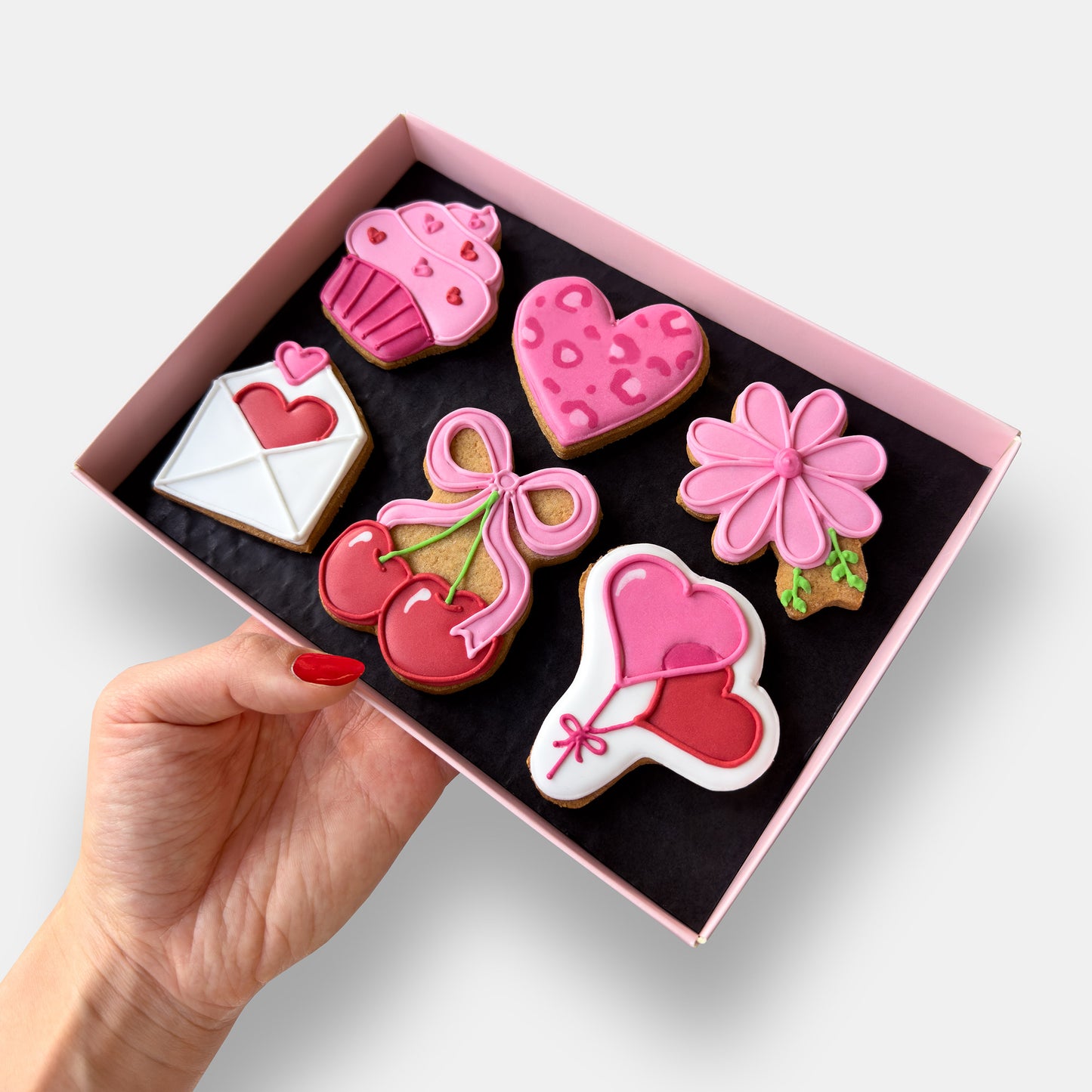 Personalised The Pink Box Letterbox Iced Cookies (Supporting the Pink Ribbon Foundation)