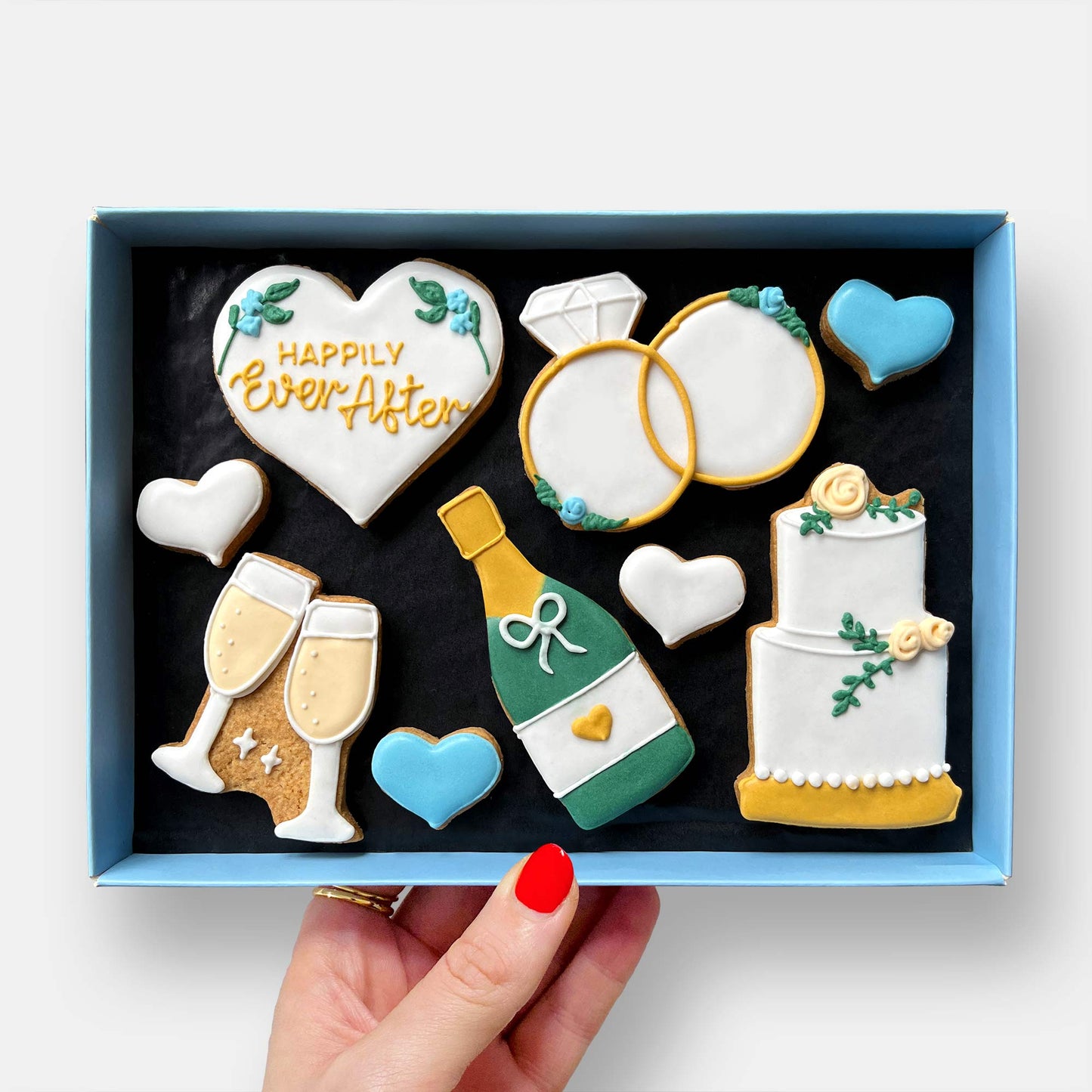 Wedding Congratulations Cookies & Macarons Hamper