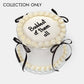 Personalised Black Ribbon Cake