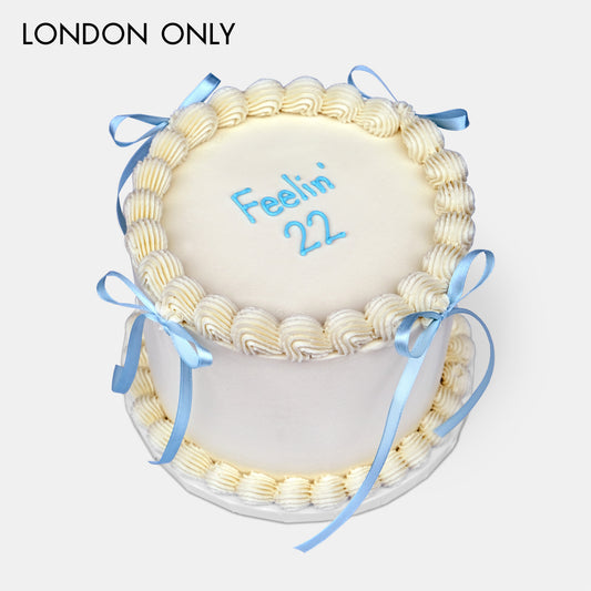 Personalised Blue Ribbon Cake