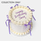 Personalised Purple Ribbon Cake