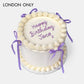 Personalised Purple Ribbon Cake