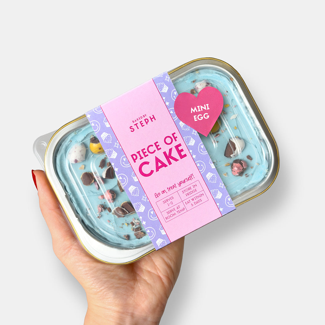 Easter Mini Egg Piece of Cake Postable Cake Box (Chocolate)