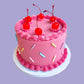 Pink Cherry Sprinkle Cake