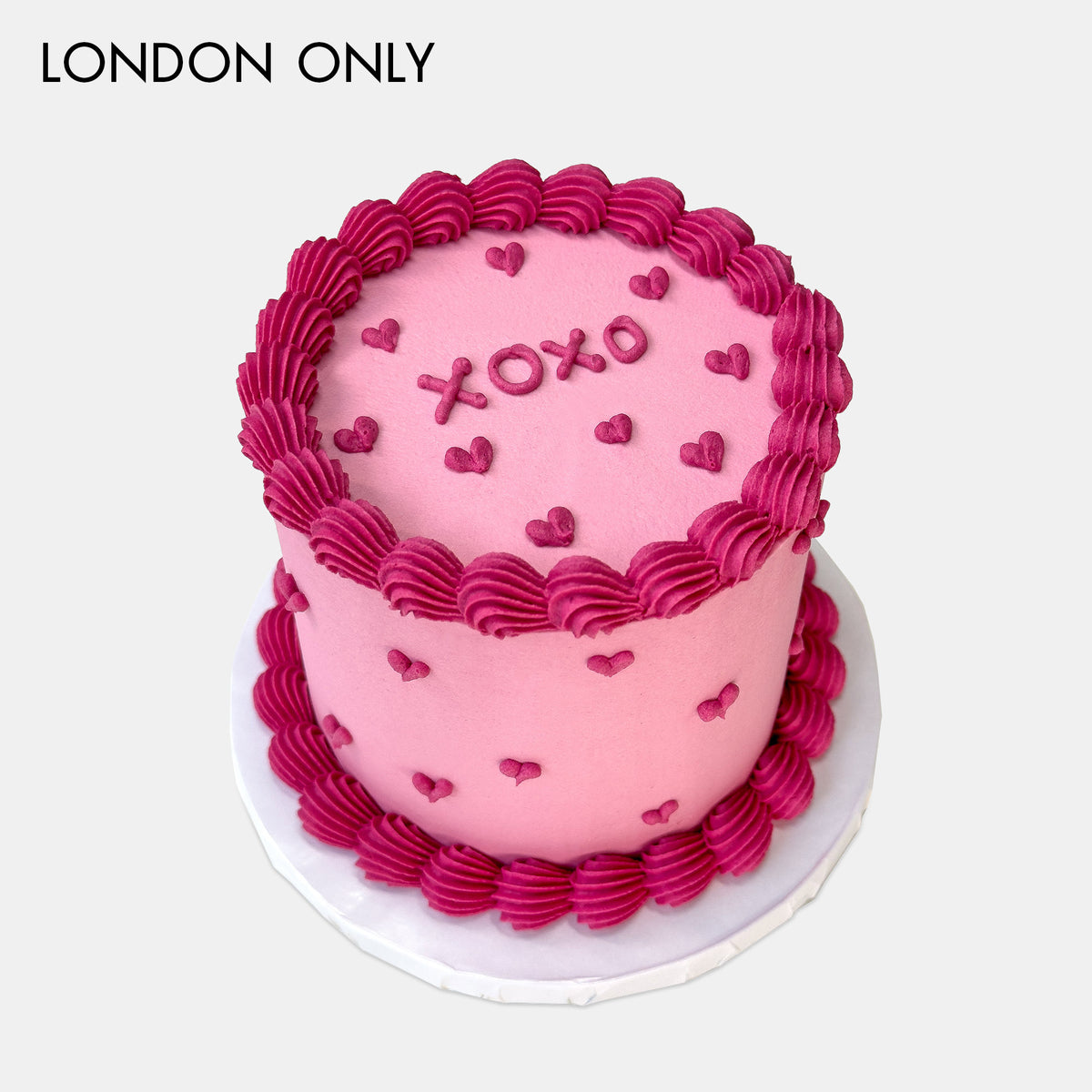 Personalised Piped Heart Cake