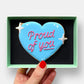 Proud Of You Blue Heart Congratulations Letterbox Iced Cookie