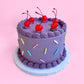 Purple Cherry Sprinkle Cake