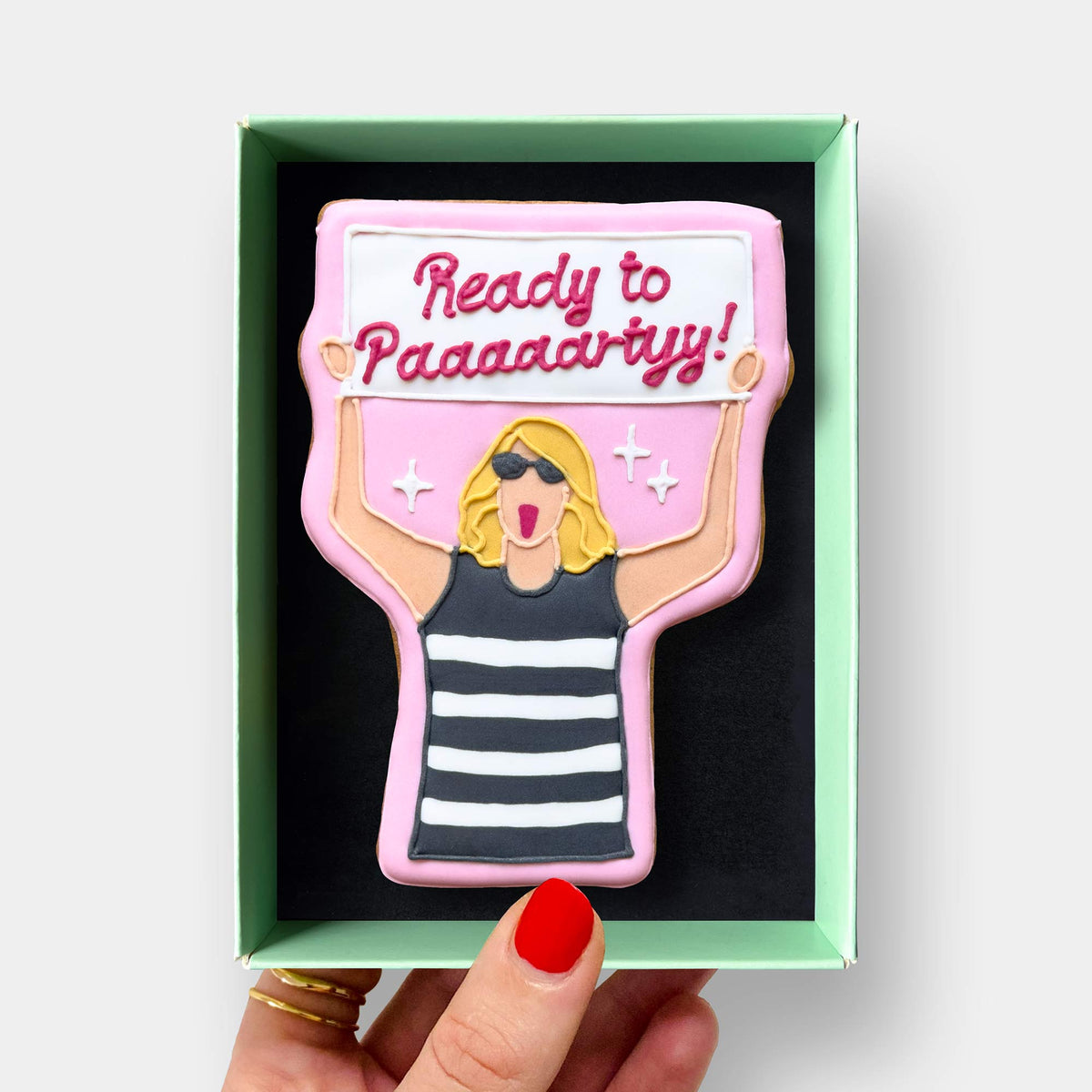 Ready To Party Hen Party Letterbox Iced Cookie