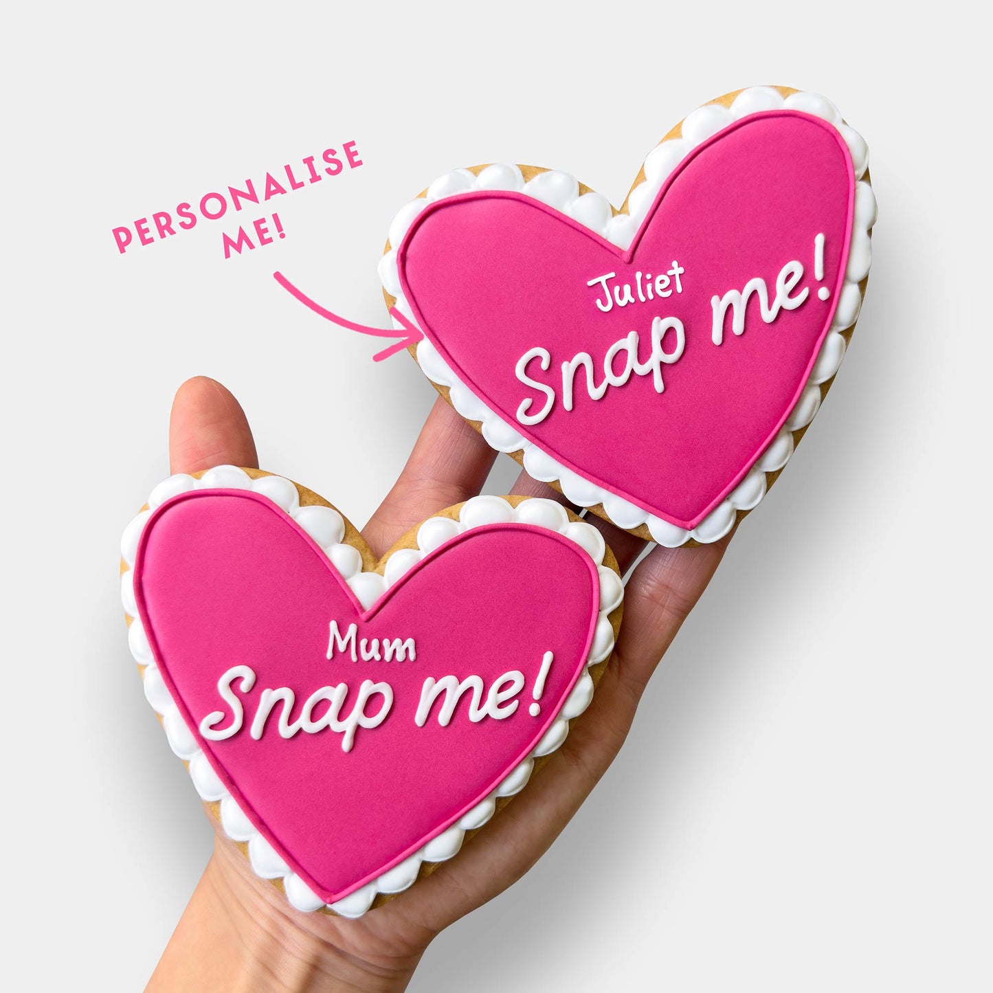 Personalised Secret Message Mother's Day Heart Letterbox Iced Cookie