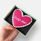 Personalised Secret Message Mother's Day Heart Letterbox Iced Cookie