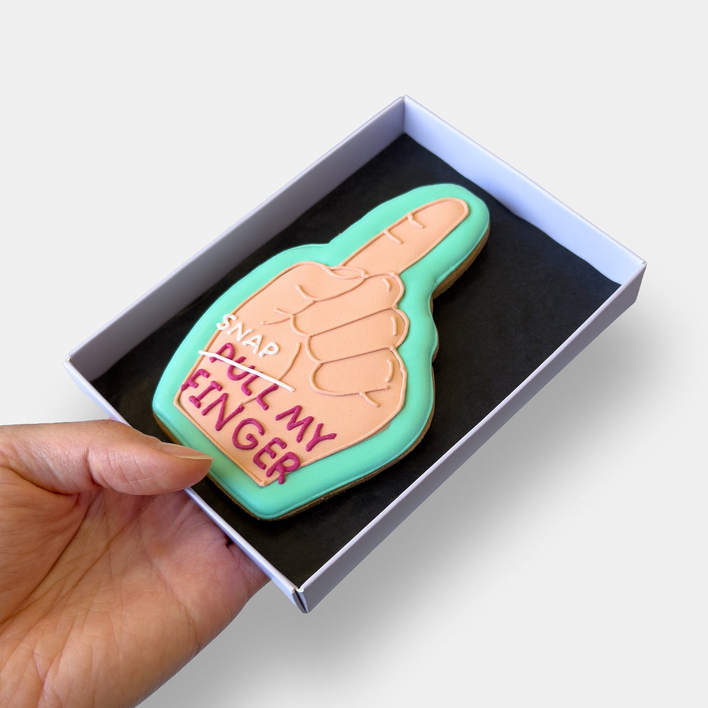 Snap My Finger Dad Joke Father's Day Letterbox Iced Cookie