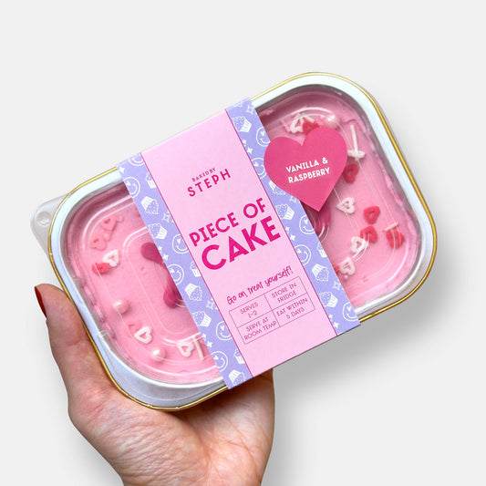 Valentine's Day Piece of Cake Postable Cake Box (Vanilla & Raspberry)