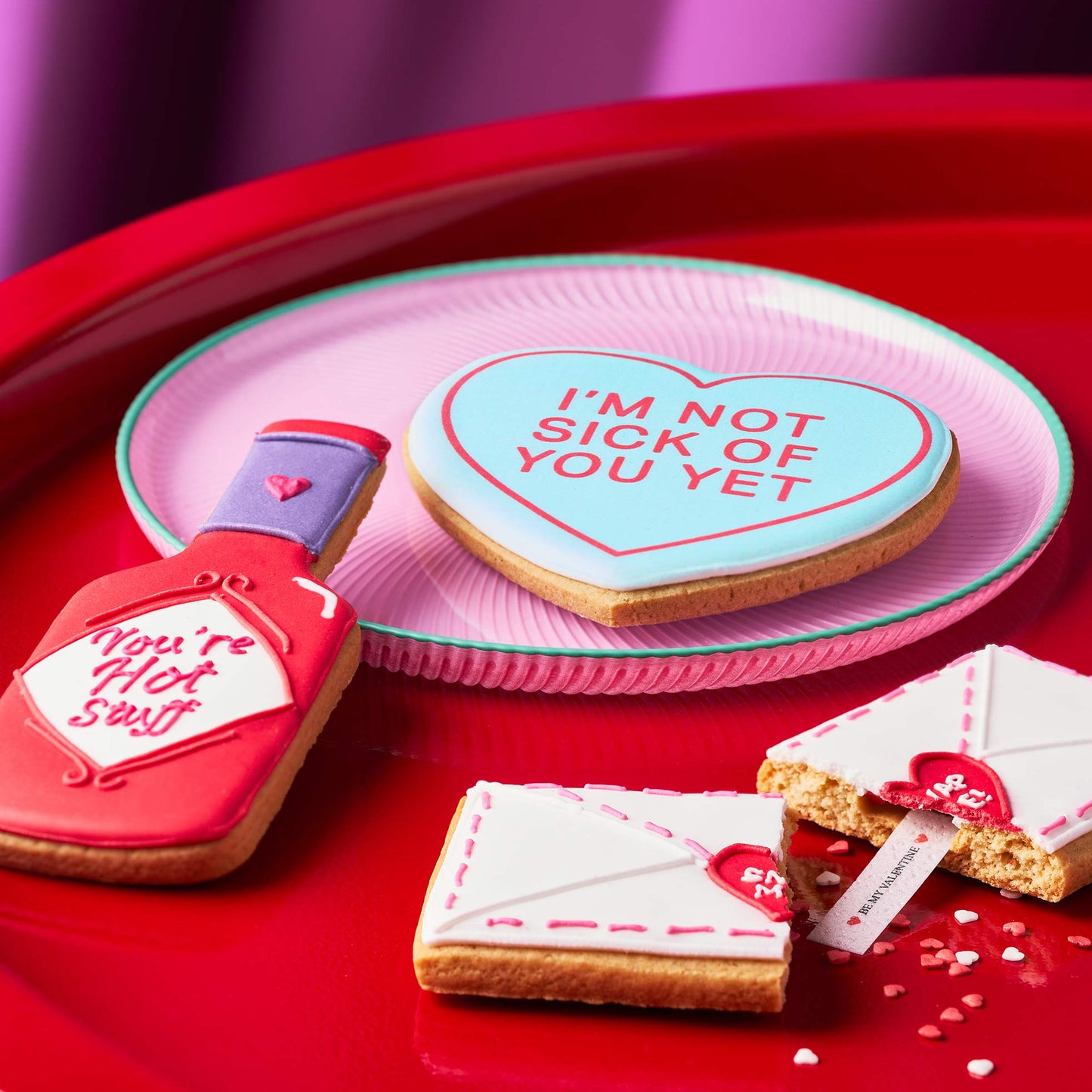 I'm Not Sick Of You Yet Love Heart Valentine's Letterbox Iced Cookie