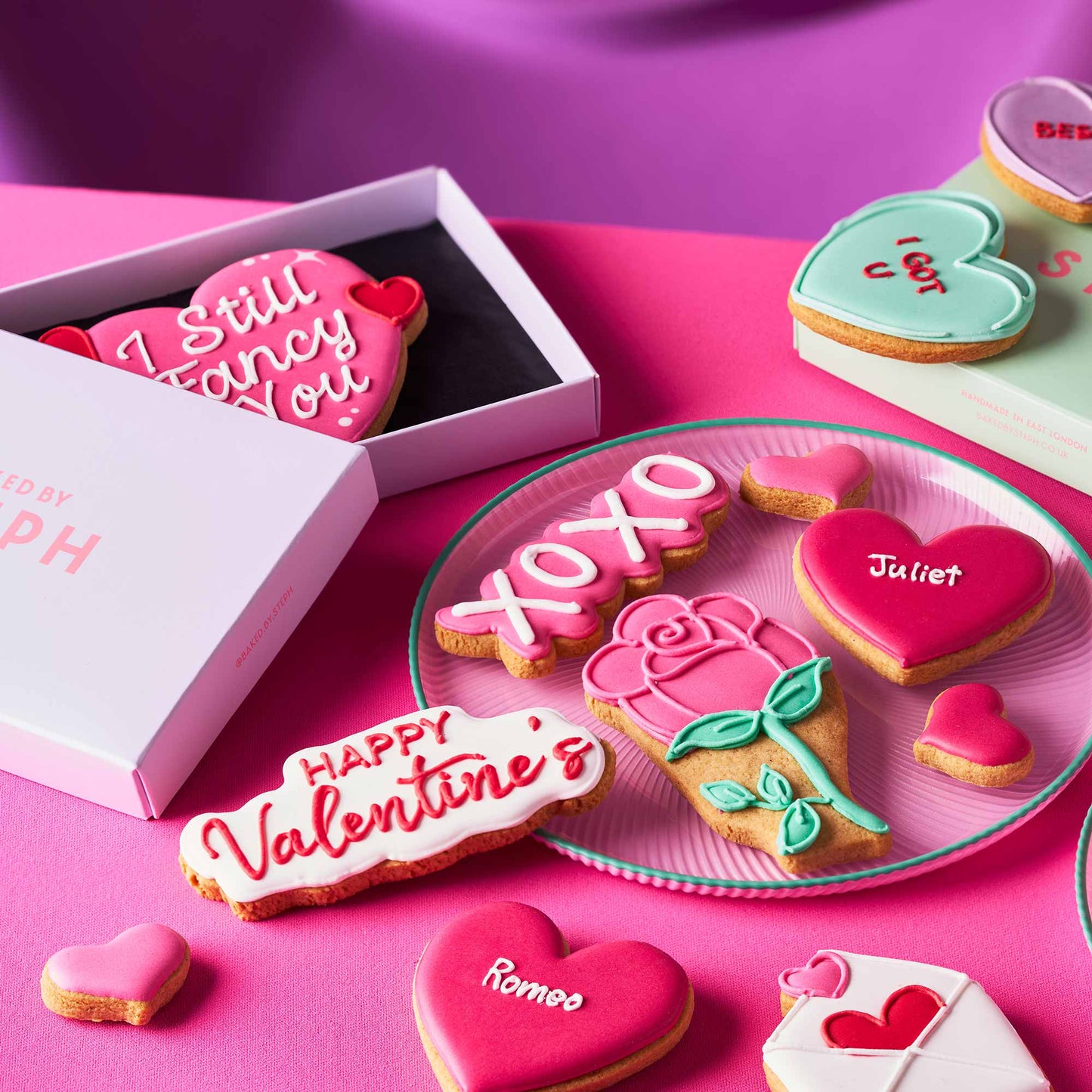 Vegan I Still Fancy You Love Heart Valentine's Letterbox Iced Cookie