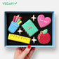 Vegan Personalised Back To School Letterbox Iced Cookies