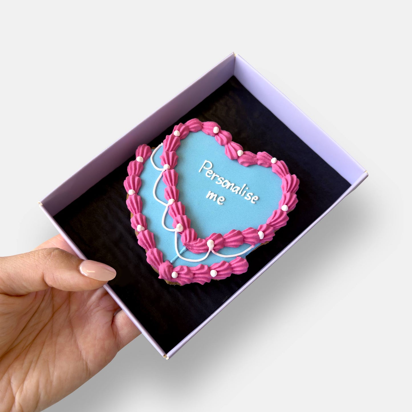 Personalised Vintage Birthday Cake Letterbox Iced Cookie