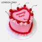 Personalised Vintage Heart Cake