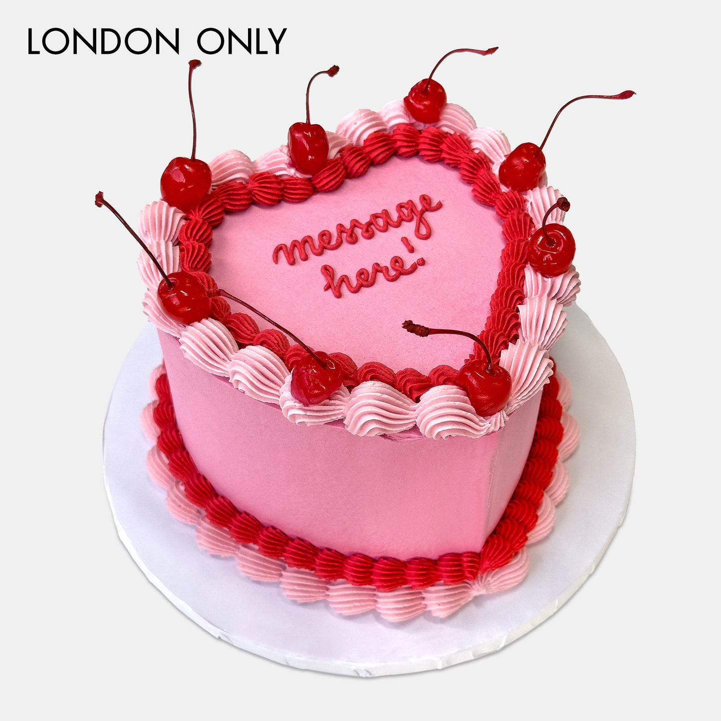 Personalised Vintage Heart Cake