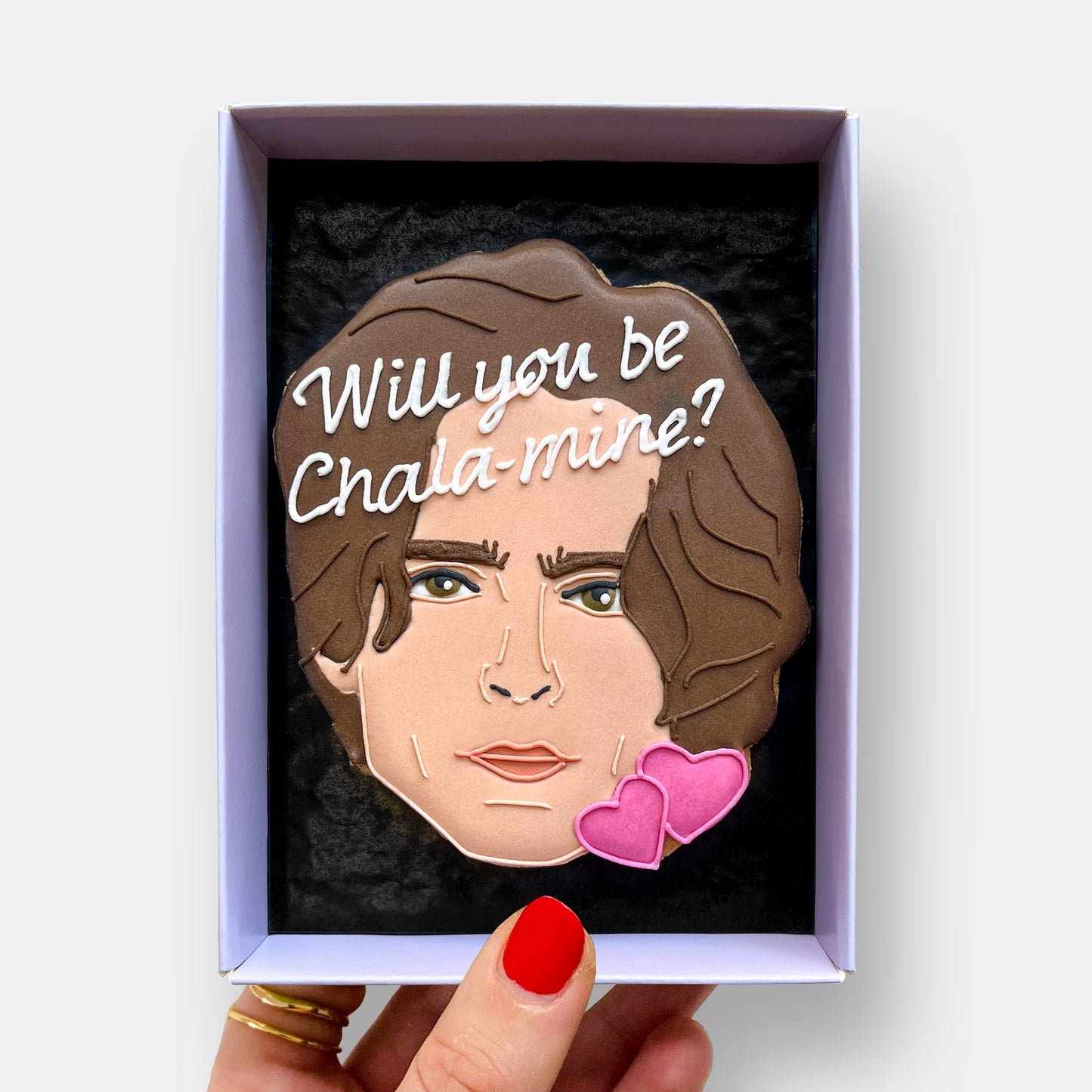 Will you be Chala-mine? Letterbox Cookie