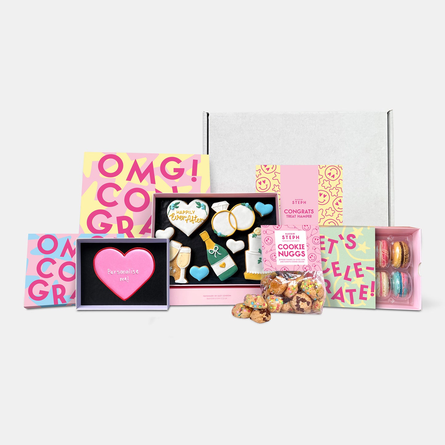 Wedding Congratulations Cookies & Macarons Hamper